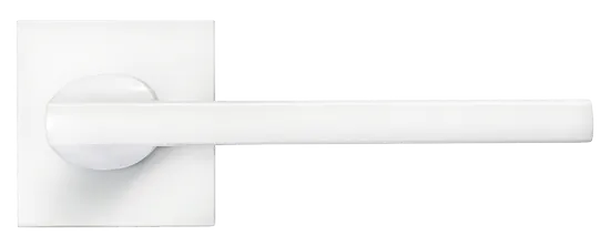 KAFFEE, ручка дверная на квадратной накладке MH-50-S6 W, цвет - белый фото купить в Краснодаре