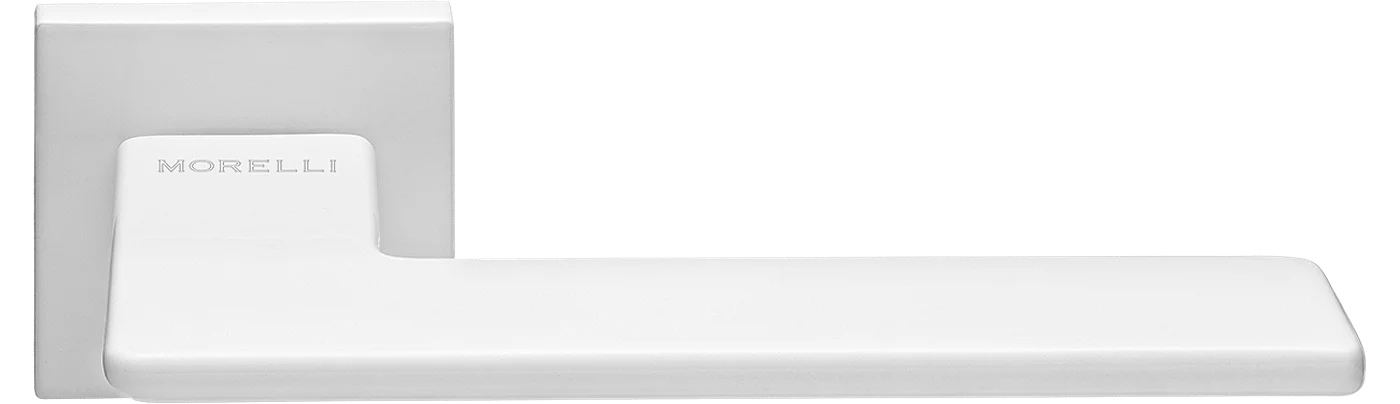 PLATEAU, ручка дверная на квадратной накладке MH-51-S6 W, цвет - белый фото купить Краснодар
