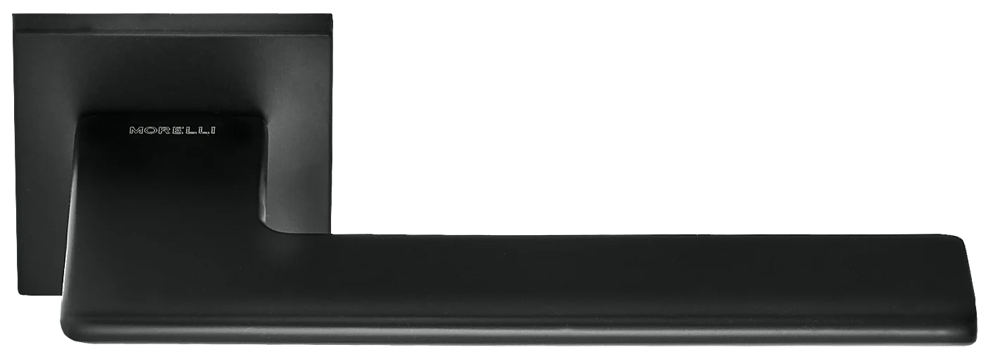 PLATEAU, ручка дверная на квадратной накладке MH-51-S6 BL, цвет - черный фото купить Краснодар