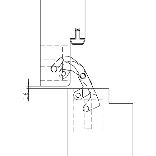 HH-19 B, скрытая петля, цвет - черный фотомореллиКраснодар