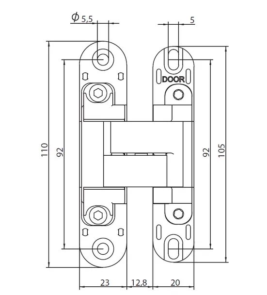 HH-19 B, скрытая петля, цвет - черный фото купить в Краснодаре