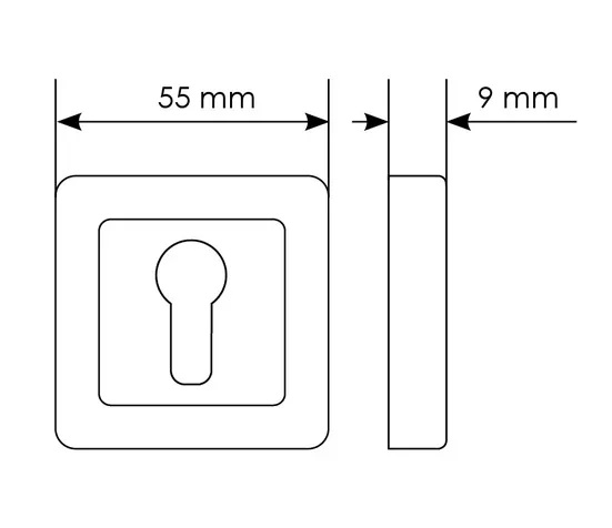 Накладка MH-KH-S55 GR/PC на ключевой цилиндр, цвет графит/хром фото купить в Краснодаре