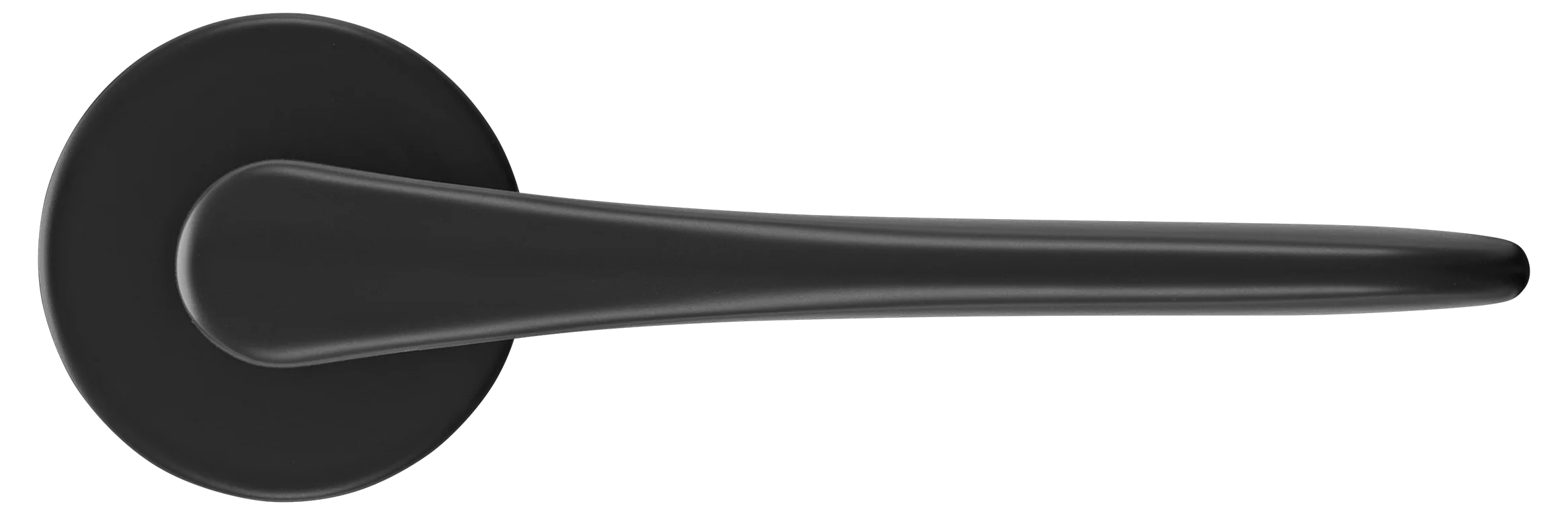 AULA R5 NERO, ручка дверная на розетке 7мм, цвет -  черный фото купить в Краснодаре