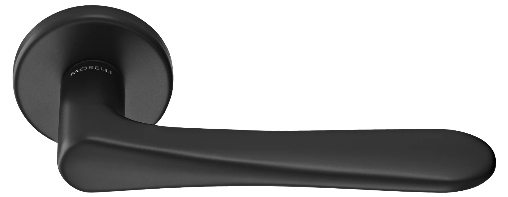 AULA R5 NERO, ручка дверная на розетке 7мм, цвет -  черный фото купить Краснодар