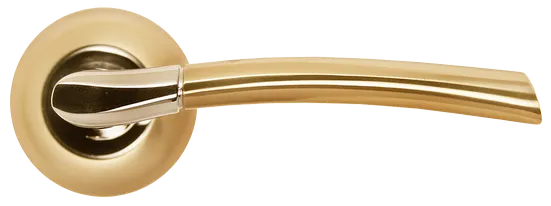 ПИЗА, ручка дверная MH-06 SG/GP, цвет - мат.золото/золото фото купить в Краснодаре