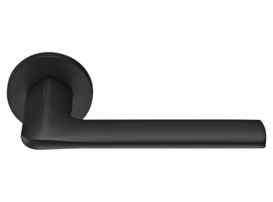 Ручка дверная "OAKA" на круглой розетке 6 мм, MH-61-R6 BL, цвет - чёрный фото купить Краснодар
