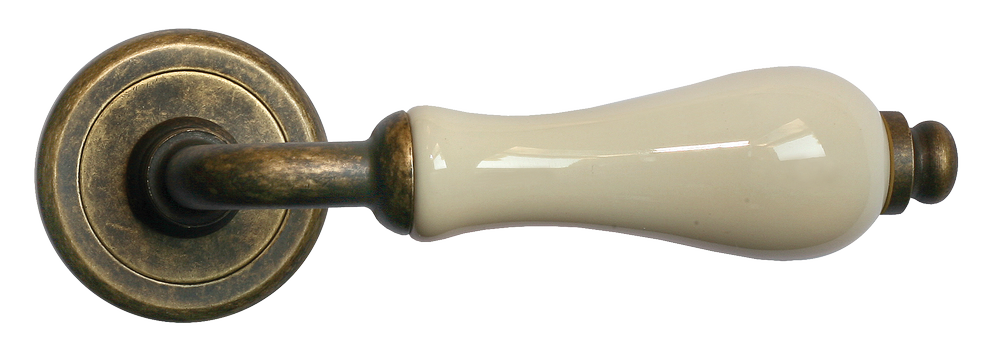 CERAMICA, ручка дверная CC-3 OBA/CHAMP, цвет - античная бронза/шампань фото купить в Краснодаре