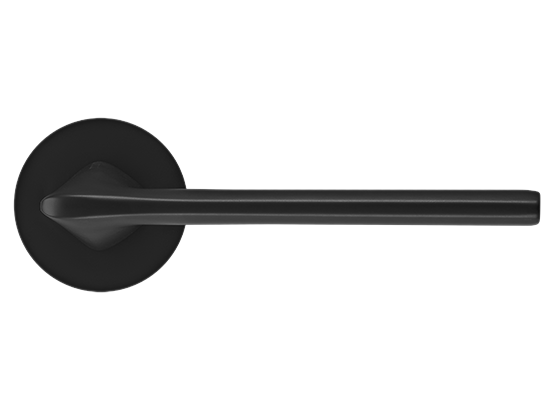 Ручка дверная "OAKA" на круглой розетке 6 мм, MH-61-R6 BL, цвет - чёрный фото купить в Краснодаре