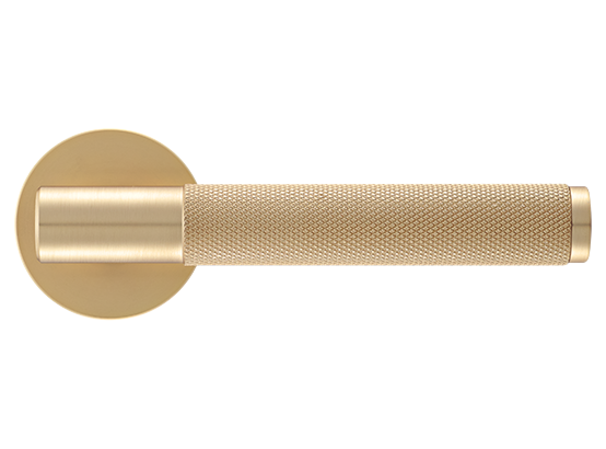 Ручка дверная "AZRIELI" на круглой розетке 6 мм, MH-57-R6T MSG, цвет - мат. сатинированное золото фото купить в Краснодаре