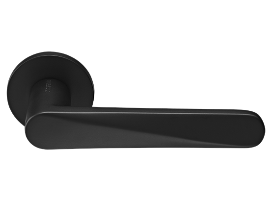 CAYAN - ручка дверная  на круглой розетке 6 мм, MH-58-R6 BL,  цвет - чёрный фото купить Краснодар