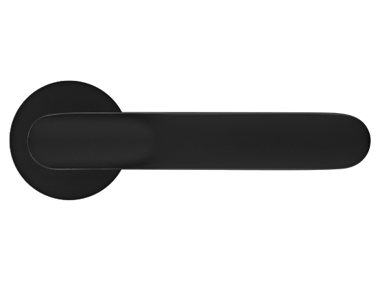 GARAK  ручка дверная на круглой розетке 6 мм, MH-59-R6 BL, цвет - чёрный фото купить в Краснодаре