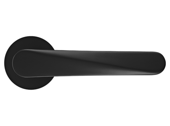 CAYAN - ручка дверная  на круглой розетке 6 мм, MH-58-R6 BL,  цвет - чёрный фото купить в Краснодаре
